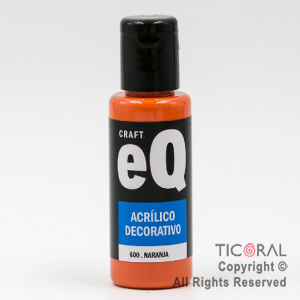 ACRIL.DECOR.EQ 600 NARANJA 50ML X 6 UNIDADES